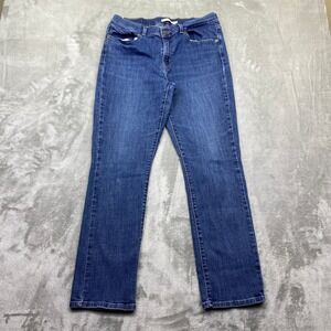 Levis Classic Straight Leg Jeans Medium Indigo Blue Womens 12M Fits 31" Grunge